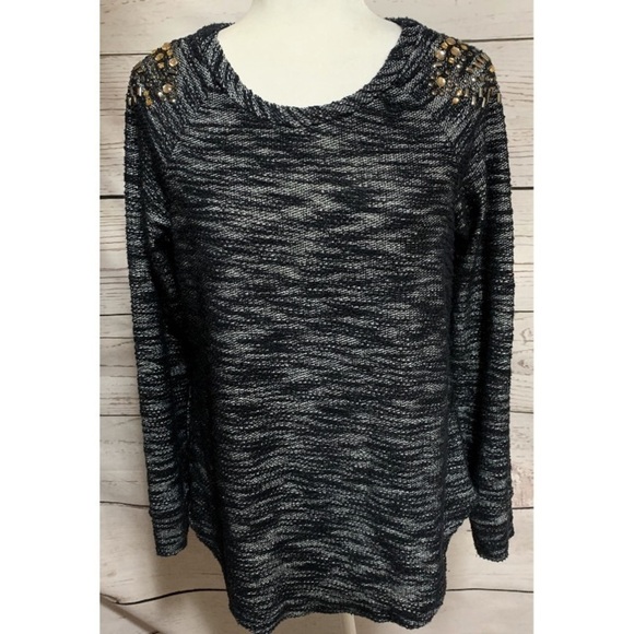 NWOT Vanity Knit W Copper Embellishments Sweater - Picture 2 of 7